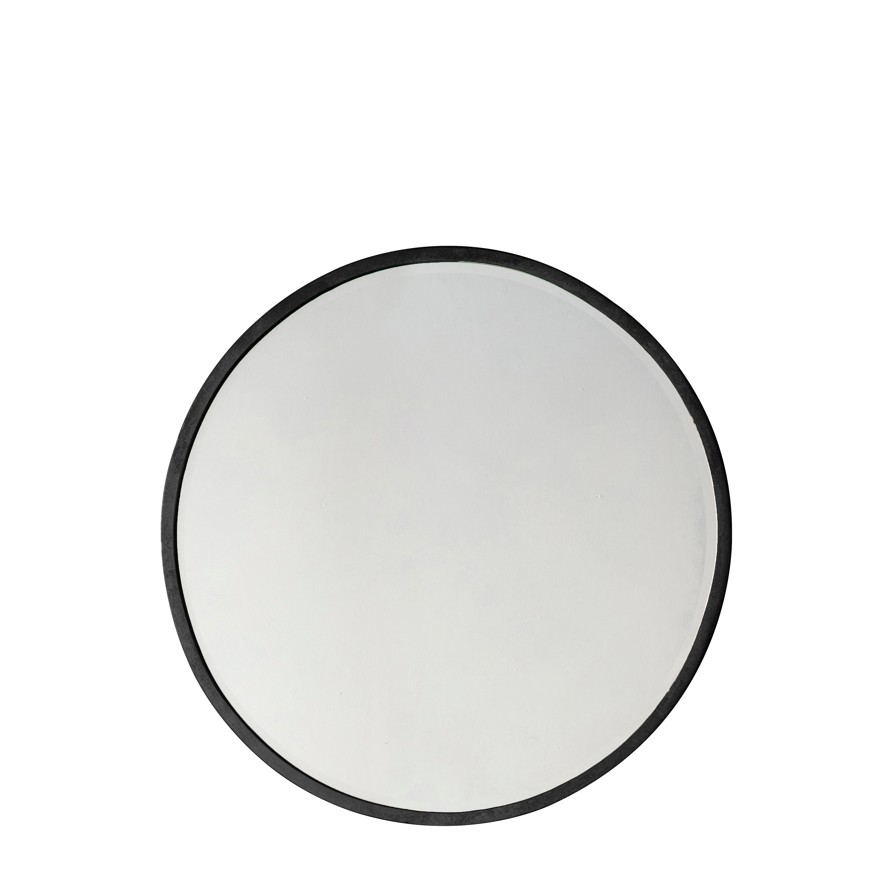 Robbins Black Round Wall Mirror | Large